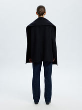 Load image into Gallery viewer, Selected Femme Pam pinstripe jacket detachable Scarf dark Sapphire
