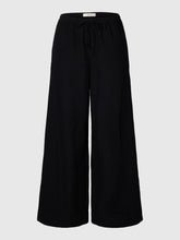 Load image into Gallery viewer, Selected Luisa Wide leg linen blend trousers black - CW CW 

