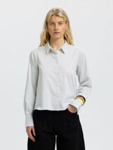Load image into Gallery viewer, Selected Femme romie striped shirt Advacado Oil
