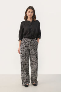 Part Two Gabrella print trouser Black Small Graphic