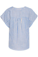 Load image into Gallery viewer, Ichi foxa printed stripe V neck top Blues
