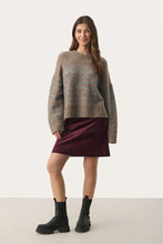 Load image into Gallery viewer, Part Two Lulya sweater Medium Grey Stripe
