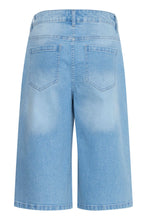 Load image into Gallery viewer, Ichi Cally long length denim shorts Light Denim
