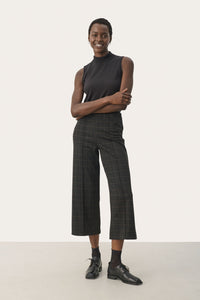 Part Two llisan tricot cropped trouser Grey Check