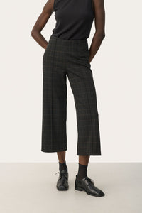 Part Two llisan tricot cropped trouser Grey Check