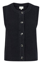 Load image into Gallery viewer, Part Two Noemie knitted waistcoat Dark Navy
