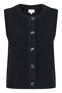 Part Two Noemie knitted waistcoat Dark Navy