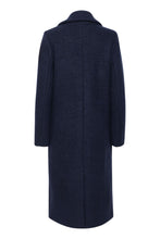 Load image into Gallery viewer, Ichi Stipa midi length coat Dark Navy
