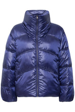 Load image into Gallery viewer, Ichi Cella padded high neck jacket Patriot Blue

