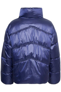 Ichi Cella padded high neck jacket Patriot Blue