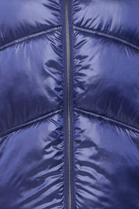 Ichi Cella padded high neck jacket Patriot Blue