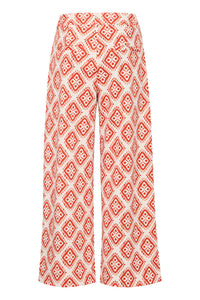 Ichi Kate print jersey trouser Fire Whirl Ikat