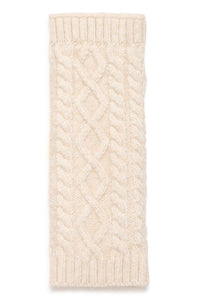 Ichi Lucy cable fingerless mittens Oatmeal Melange