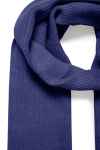 Ichi Aivo rib knit scarf Patriot Blue