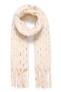 Ichi Laere multi colour nepp cosy scarf Almond Milk
