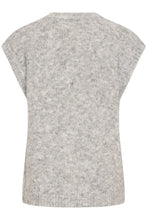 Load image into Gallery viewer, Ichi Belablue knit waistcoat Light Grey Melange
