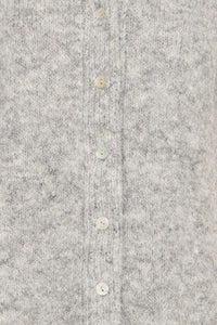 Ichi Belablue knit waistcoat Light Grey Melange