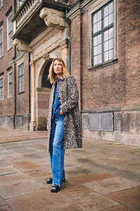 Part Two Suzy tailored coat Leopard