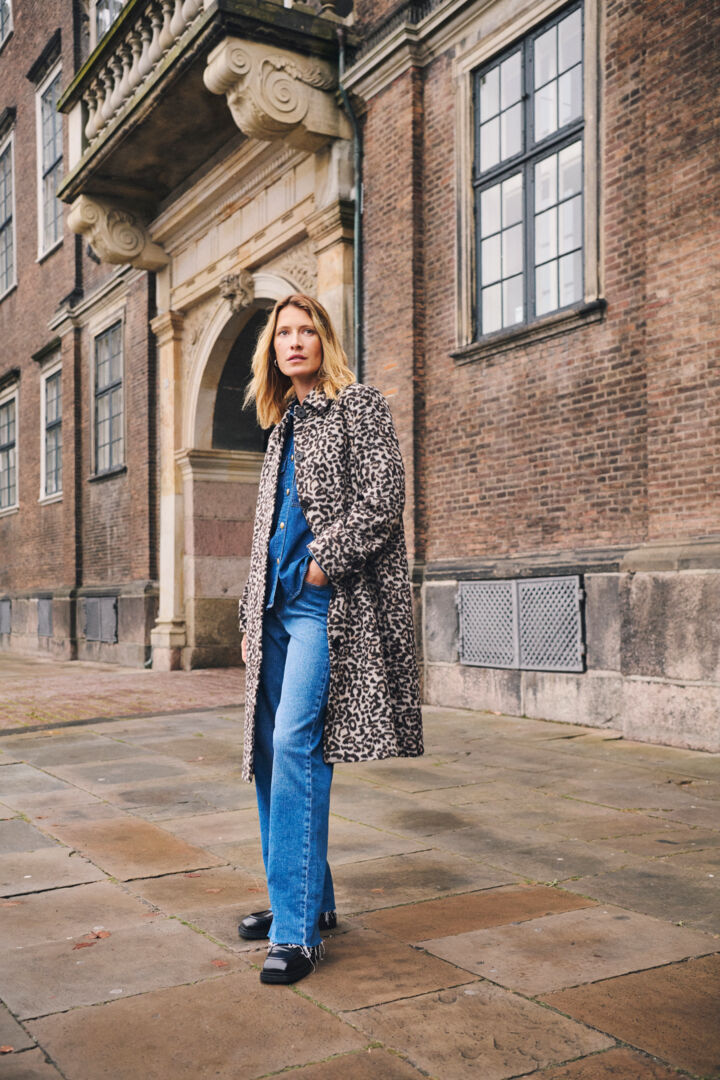 Part Two Suzy tailored coat Leopard