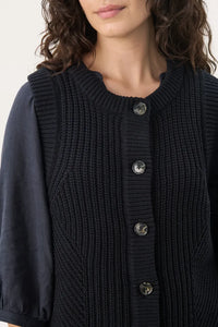 Part Two Noemie knitted waistcoat Dark Navy