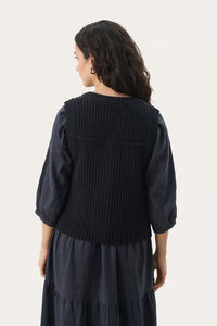 Part Two Noemie knitted waistcoat Dark Navy