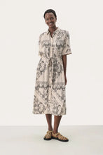 Load image into Gallery viewer, Part Two Melucan belted shirt dress French Oak Graphic Paisley
