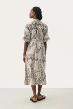 Load image into Gallery viewer, Part Two Melucan belted shirt dress French Oak Graphic Paisley
