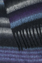 Load image into Gallery viewer, Ichi Amette long striped soft scarf Blue Yonder

