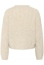 Load image into Gallery viewer, Part Two Sindy cable button side knit French Oak Melange
