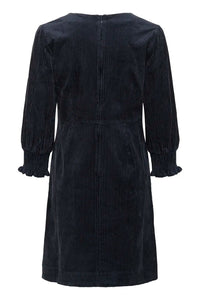 Part Two Shaulii corduroy gathered cuff dress Dark Navy