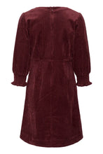 Load image into Gallery viewer, Part Two Shaulii corduroy gathered cuff dress Dark Navy
