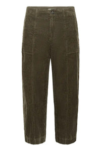 Part Two Netta cropped cord trouser Tarmac
