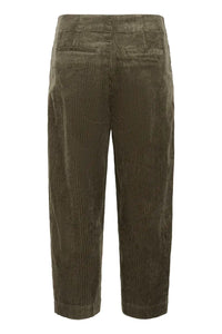 Part Two Netta cropped cord trouser Tarmac