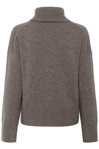 Part Two Corina wool roll neck jumper Falcon Melange