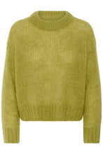 Load image into Gallery viewer, Part Two Sille mohair jumper Green Olive
