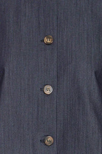 Ichi Jumi tailored cropped waistcoat Dark Blue