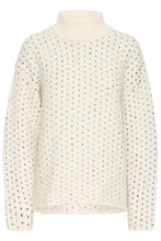 Load image into Gallery viewer, Ichi Kamara jacquard pin spot jumper cloud Dancer
