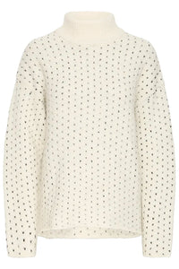 Ichi Kamara jacquard pin spot jumper cloud Dancer