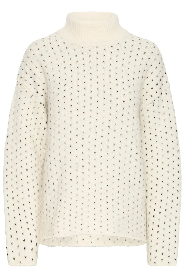 Ichi Kamara jacquard pin spot jumper cloud Dancer