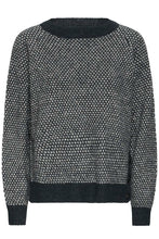 Load image into Gallery viewer, Ichi Kamara LS20 jacquard pattern pullover Total Eclipse
