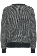 Load image into Gallery viewer, Ichi Kamara LS20 jacquard pattern pullover Total Eclipse
