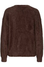 Load image into Gallery viewer, Ichi Brula teddy soft V neck cardigan Coffee Bean
