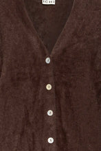 Load image into Gallery viewer, Ichi Brula teddy soft V neck cardigan Coffee Bean
