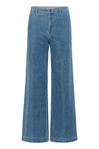 Part Two Ninnen baby cord wide leg trouser Light Blue Denim