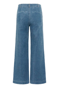 Part Two Ninnen baby cord wide leg trouser Light Blue Denim