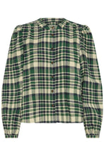 Load image into Gallery viewer, Ichi Amanna brushed flannel check shirt Pineneedle
