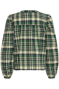 Ichi Amanna brushed flannel check shirt Pineneedle