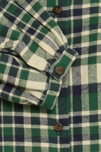 Ichi Amanna brushed flannel check shirt Pineneedle