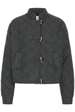 Load image into Gallery viewer, Ichi Lovera quilted toggle detail jacket Denim Grey
