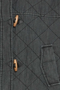 Ichi Lovera quilted toggle detail jacket Denim Grey